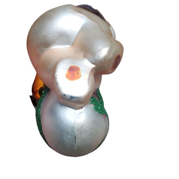 Vintage Blown Glass By Peschka  Puppy With Stocking 7" Christmas Ornament - Picture 4 of 4